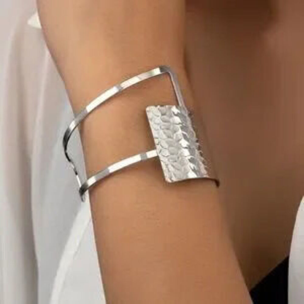 Luxe Textured Bangle Cuff Bracelet